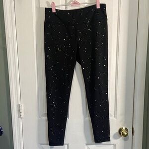 Half Moon Black Starry Leggings